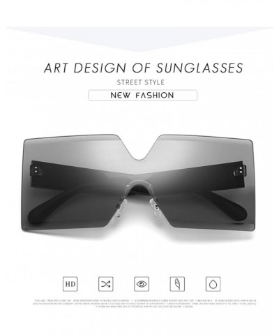 Fashion Large Frame Men and Women Decorative Sunglasses (Color : D, Size : 1) 1 D $11.61 Designer