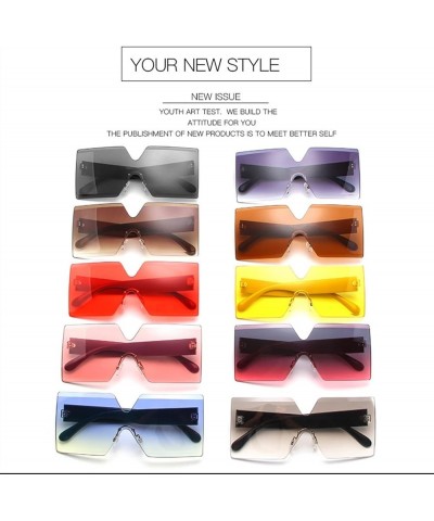 Fashion Large Frame Men and Women Decorative Sunglasses (Color : D, Size : 1) 1 D $11.61 Designer