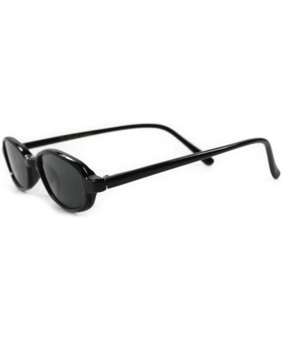 Indie 70s 80s Frame Rectangle Sunglasses Black / Gray $9.35 Rimless