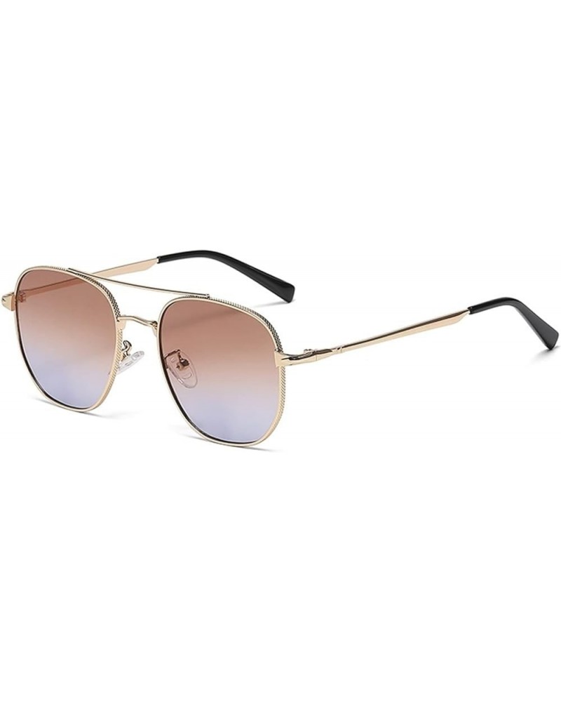 Retro Metal Driving Sunglasses Outdoor Vacation Sunshade Driving (Color : D, Size : Medium) Medium C $21.43 Designer