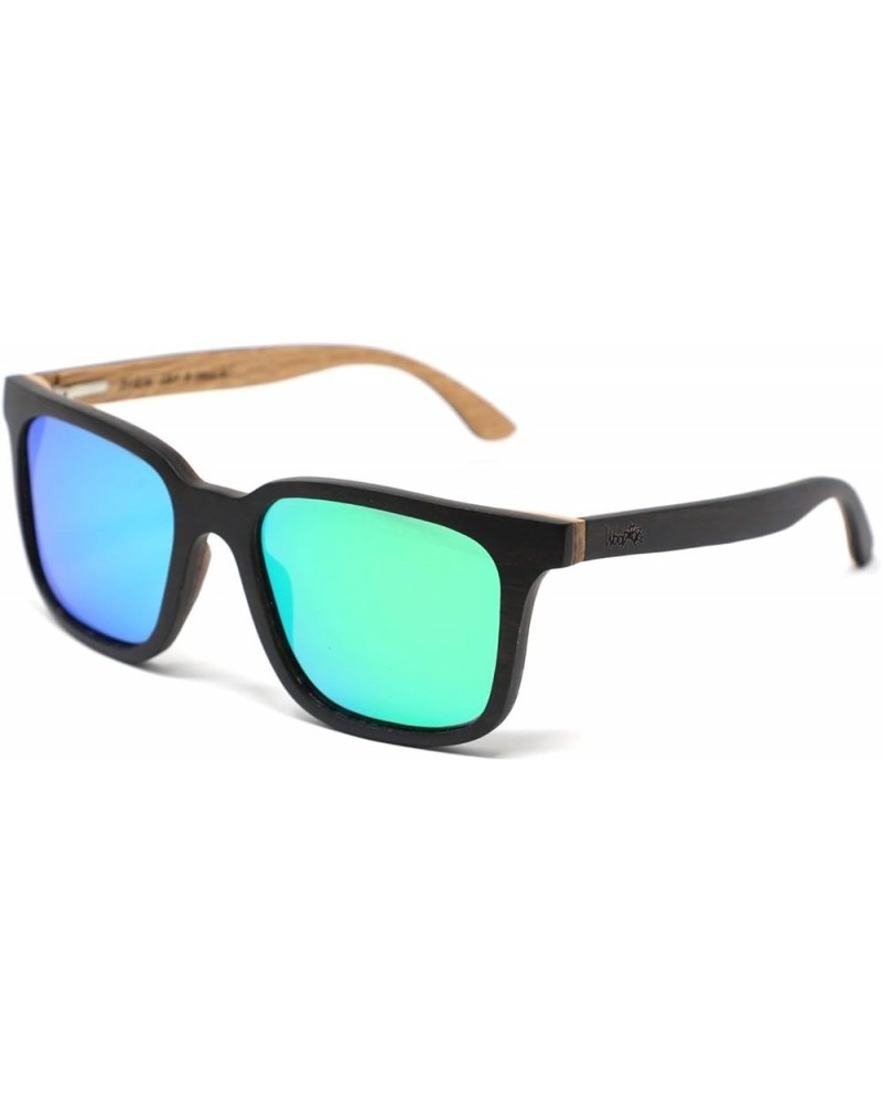 Nixon - Black Walnut and Oak Wood Polarized Mirror Green $49.35 Square