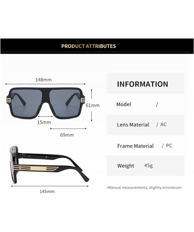 Large Frame Men and Women Sunglasses Outdoor Vacation Sunshade Driving (Color : E, Size : Medium) Medium B $17.43 Designer