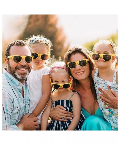 12 Pack Neon Colors Sunglasses Classic Retro Party Favors Sunglasses for Unisex Adult Yellow $9.68 Goggle