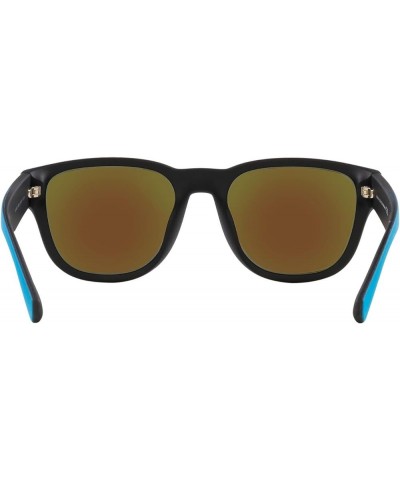 Armani Exchange Man Sunglasses Matte Black Frame, Dark Grey Lenses, 54MM Matte Black/Green Mirrored Light Blue $33.16 Square