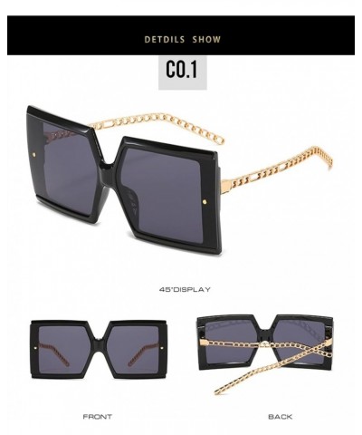 Retro Large Frame Men and Women Sunglasses for Outdoor Vacation (Color : F, Size : Medium) Medium C $20.85 Designer