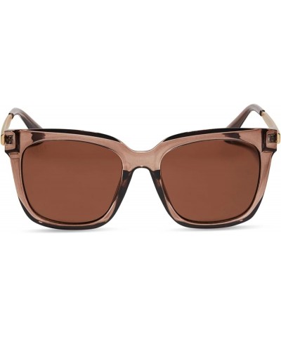 oversized lightweight square sunglasses for women, Hailey Milky Tan + Brown $31.36 Square