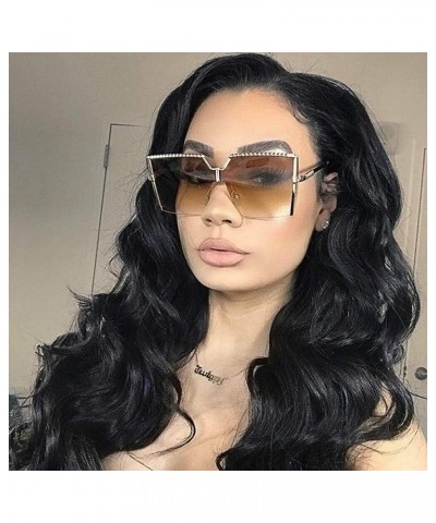 Luxury Fashion Oversized Square Sunglasses Women Outdoor Shades Glasses Progressive Gray $9.24 Designer