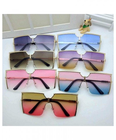 Luxury Fashion Oversized Square Sunglasses Women Outdoor Shades Glasses Progressive Gray $9.24 Designer