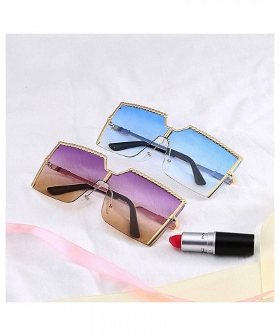 Luxury Fashion Oversized Square Sunglasses Women Outdoor Shades Glasses Progressive Gray $9.24 Designer