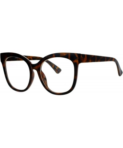 Super Oversized Clear Lens Glasses Womens Butterfly Frame Eyeglasses Tortoise $9.09 Oversized