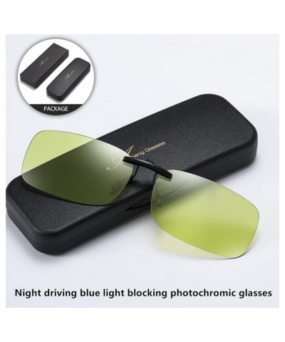 Polarized Clip on Sunglasses,Night Driving Vision Clip on Glasses,Unisex,1.00mm Thickened Lenses Non Flip(37mm)high $8.31 Rim...