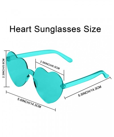 40 Pairs Heart Sunglasses Bulk for Women, Rimless Heart Shaped Sunglasses Bulk for Kids, Love Heart Glasses Effect for Party ...