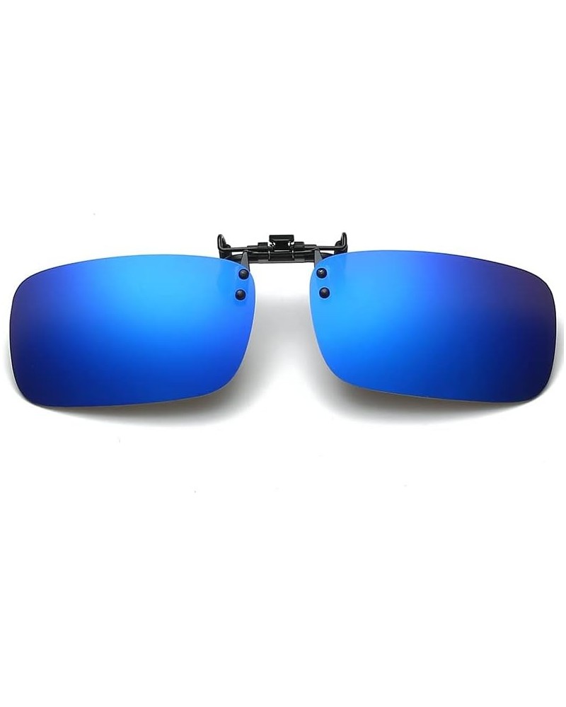 Polarized Clip-On Sunglasses Rimless Flip Up Anti-Glare Driving Glasses UV Protection Sunglasses Dark Blue $7.43 Rimless