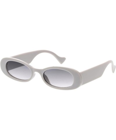 Colorful Pastel Retro Inspired Chunky Oval Sunglasses D296 Gray $10.61 Oval