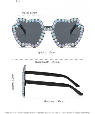 Cute Apple Shaped Rhinestone Sunglasses for Women Vintage Rimless Bling diamond Sun Glasses rave Party Eyeglasses Yellow $10....