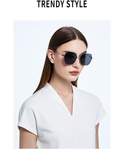 Men and Women Metal Fashion Large Frame Sunglasses Outdoor Vacation Sunshade (Color : A, Size : Medium) Medium C $21.10 Designer