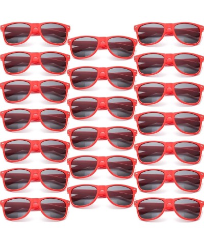 Wholesale Sunglasses Bulk for Adults Party Favors Retro Classic Shades Red 20 Pack $9.20 Square