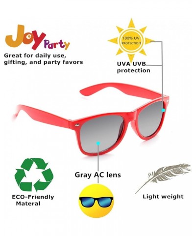 Wholesale Sunglasses Bulk for Adults Party Favors Retro Classic Shades Red 20 Pack $9.20 Square