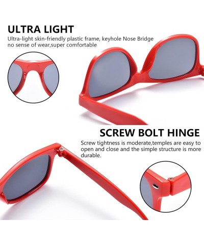 Wholesale Sunglasses Bulk for Adults Party Favors Retro Classic Shades Red 20 Pack $9.20 Square