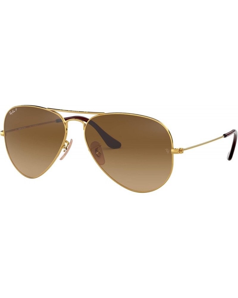 Ray Ban Unisex Sunglasses, Gold Lenses Metal Frame, 58mm $73.71 Designer