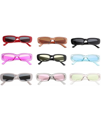 9pcs Sunglasses Retro Vintage Fashion Glasses for Women Oversized Glasses for Women Mens Shades Rectangular Glasses Bulk Shot...