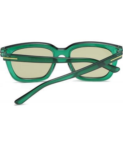 Sunglasses for Women Square Full Rim Diamond Frame UV400 Gradient Lenses Fashion Glasses OS9621 Green/Green $8.15 Square