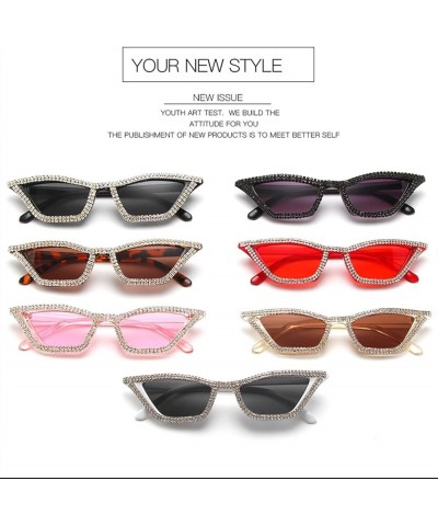 Cat Eye Women Sunglasses Fashion Outdoor Holiday Decorative Sunglasses (Color : E, Size : 1) 1A $18.74 Designer