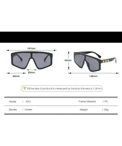 Big Frame Street Shooting Fashion Sunglasses for Men and Women (Color : G, Size : Medium) Medium B $21.22 Designer