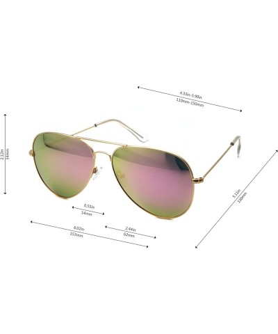 Metal Sunglasses Fashion UV400 Polarized Lens Gold Frame Pink Lens + Gun Metal Frame Silver Lens 100% UV Protection $32.71 Av...