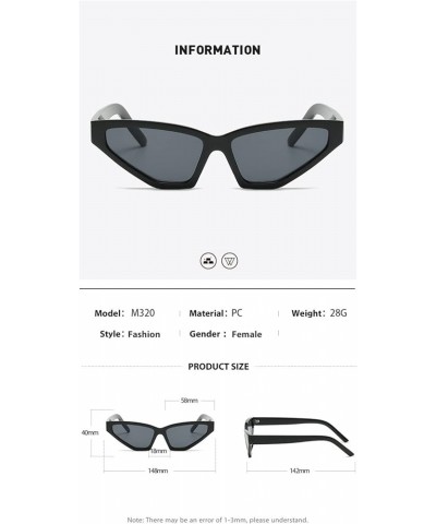 Cat Eye Fashion Men and Women Sunglasses Outdoor Vacation UV400 Sunglasses (Color : A, Size : 1) 1 F $18.98 Designer