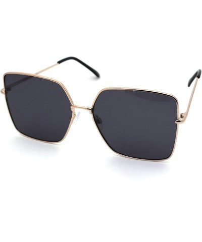 Womens Oceanic Gradient Simple Metal Rim Butterfly Chic Sunglasses Gold Black $9.33 Butterfly