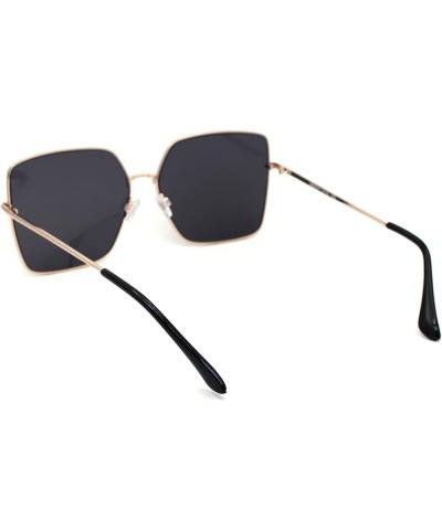 Womens Oceanic Gradient Simple Metal Rim Butterfly Chic Sunglasses Gold Black $9.33 Butterfly