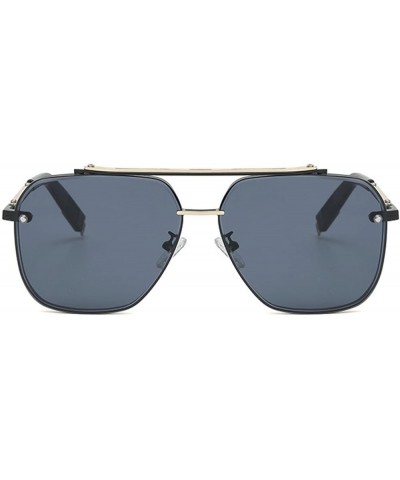 Vintage Double Beam Square Sunglasses for Women Fashion Metal Sun Glasses Men Driving Sport Female Grey $11.53 Sport