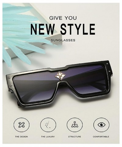 Luxury Crystal Oversized Women Square Sunglasses Trending Men Shades UV400 08 $4.71 Oversized