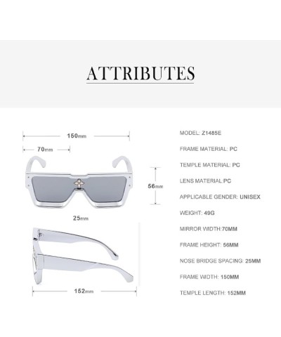 Luxury Crystal Oversized Women Square Sunglasses Trending Men Shades UV400 08 $4.71 Oversized