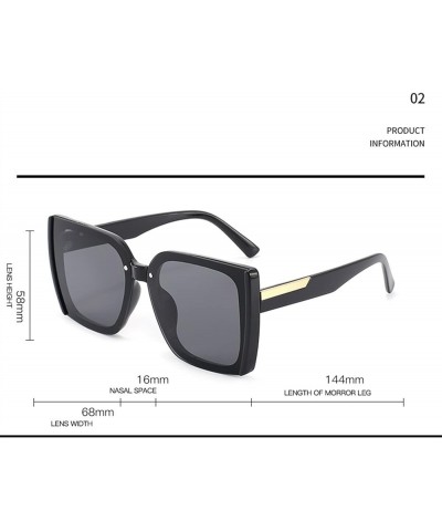 Fashion Retro Square Men and Women Sunglasses Outdoor Vacation Beach Sunglasses (Color : B, Size : Medium) Medium E $21.67 De...