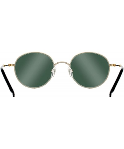 Bielmonte Round Unisex Sunglasses Size 52/19/144 Gold/Dark Green $10.79 Round