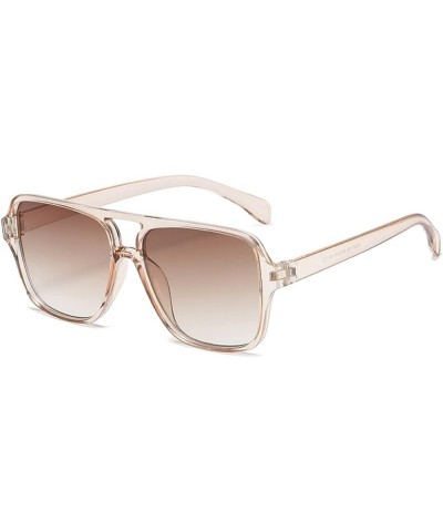 Fashion Simple Square Large Frame Sunglasses for Men and Women Sunglasses (Color : 5, Size : One Size) One Size 3 $11.92 Square