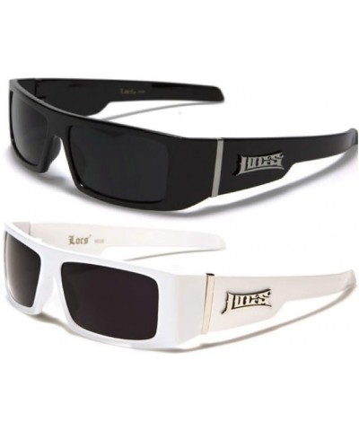 Gangsta Sunglasses Various Combos 58 Style 2 Pack White Plain and Black Plain $10.77 Designer