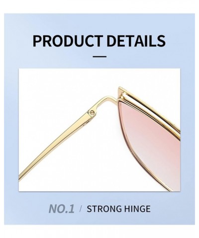 Cat Eye Metal Fashion Street Shooting Decorative Sunglasses for Men and Women (Color : C, Size : 1) 1A $17.30 Designer