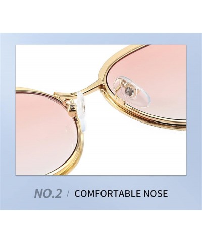 Cat Eye Metal Fashion Street Shooting Decorative Sunglasses for Men and Women (Color : C, Size : 1) 1A $17.30 Designer