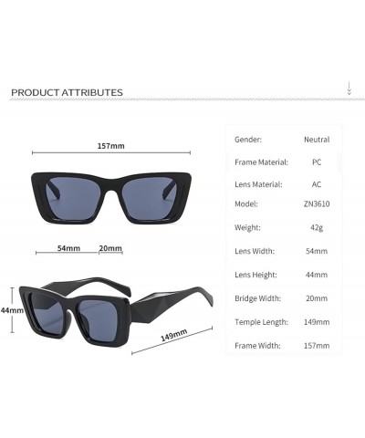 Cat Eye Large Frame Sunglasses Fashion Box Retro Sunglasses for Men and Women (Color : B, Size : 1) 1 J $14.53 Cat Eye