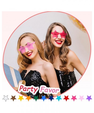 2 Pair Star Shaped Sunglasses Transparent Color Star Glasses Pentagram Glasses for Women Children Party Favor Rose,pink $5.19...