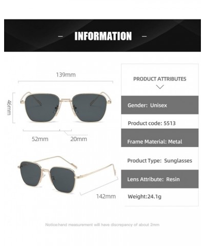 Metal Fashion Sunglasses for Men and Women Outdoor Vacation Beach Driving Sunglasses (Color : F, Size : 1) 1 D $12.86 Designer