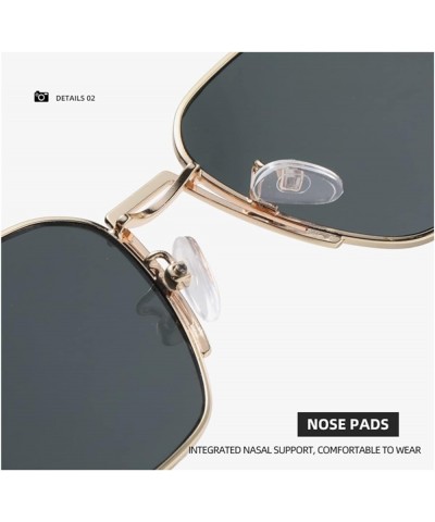 Metal Fashion Sunglasses for Men and Women Outdoor Vacation Beach Driving Sunglasses (Color : F, Size : 1) 1 D $12.86 Designer