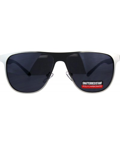 Mens Fashion Sunglasses Stylish Designer Fashion Shades UV 400 Silver, Black $7.98 Square