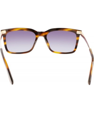 Men's Ck22517s Sunglasses Striped Brown $18.38 Rectangular