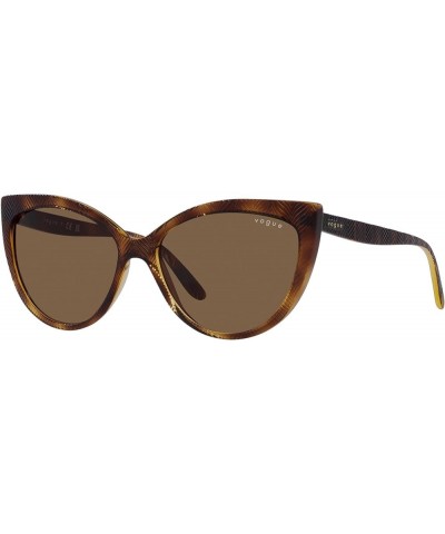 Women's Vo5484s Cat Eye Sunglasses Dark Havana/Dark Brown $24.20 Cat Eye