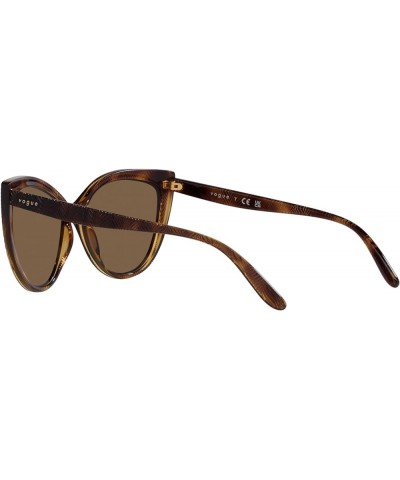 Women's Vo5484s Cat Eye Sunglasses Dark Havana/Dark Brown $24.20 Cat Eye