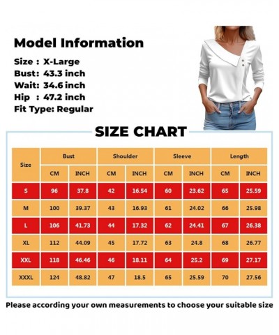 Women's 2023 Fall Long Sleeve Cotton Tops V Neck Comfy Henley Oversized Blouses Lose Fit Hippie Cowl V Neck Clothes 2-white $...